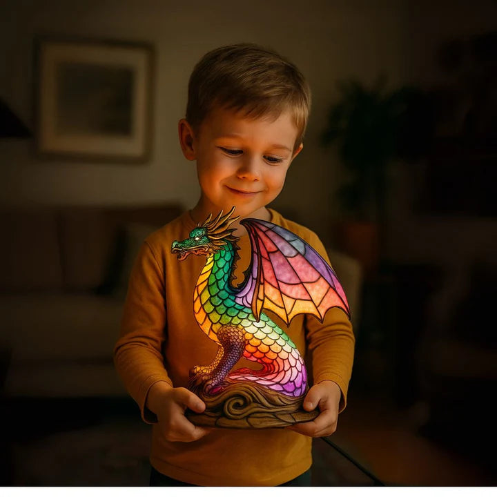 Light Dragon - handmade lamp that makes hearts shine