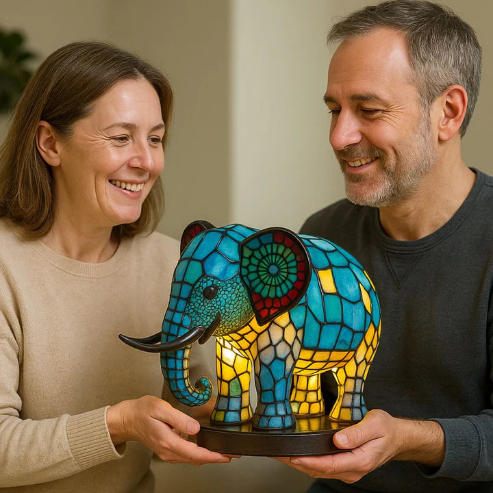 Light Elephant - a handmade lamp that makes hearts shine