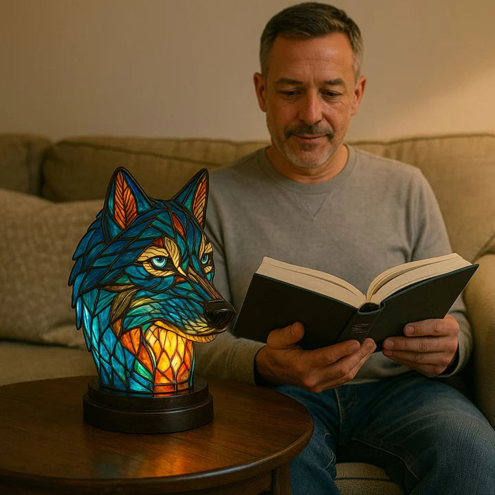 Light Wolf - handmade lamp that makes hearts shine
